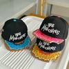 Casual Letter Embroidery Baseball Cap Quick Dry Breathable Snapback Cap Watermelon Printing Uv Protection Sun Hat Summer