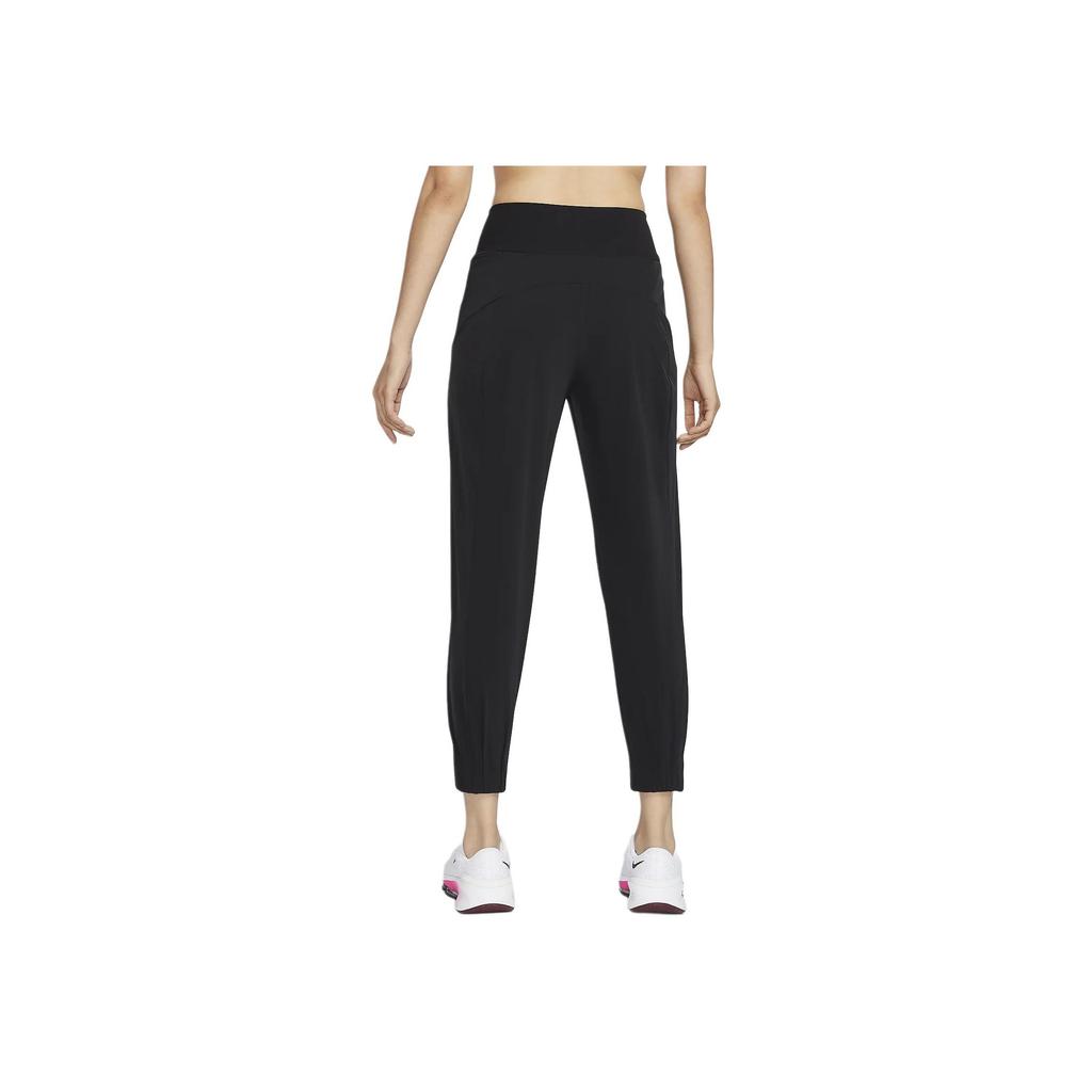 Nike Dri-FIT Breathable Quick-Dry High-Waisted Nine-Point Knitted Sports Pants Women Bottoms Black HQ1580-010
