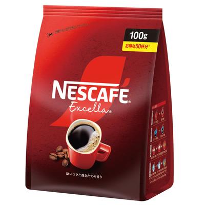Nescafé Excella Refill, 100g, 50 Cups, Black, Regular Soluble Coffee