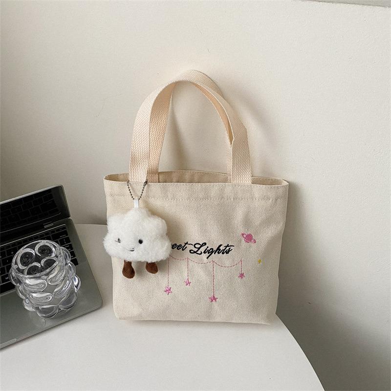 Japanese Harajuku handbag new canvas bag Korean version cute shoulder bag large capacity letter printed bag
