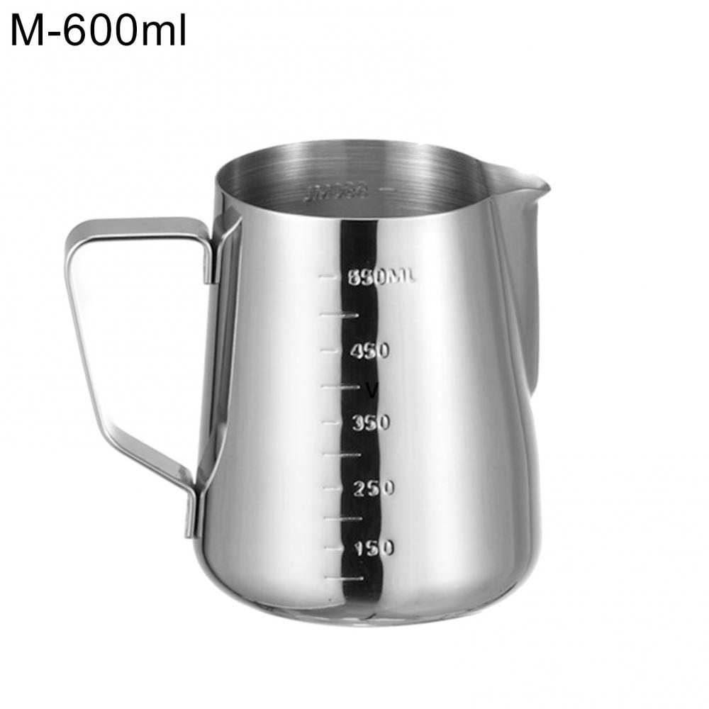 350/600/1000ML Edelstahl DIY Kaffee Werkzeug Kanne Milchaufschäum Kaffeekunst Kännchen Tasse
