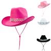 Cowboy Hat With Red Edging And Water Droplet Edging. Cowboy Hat With Edging. Cowboy Hat With Edging