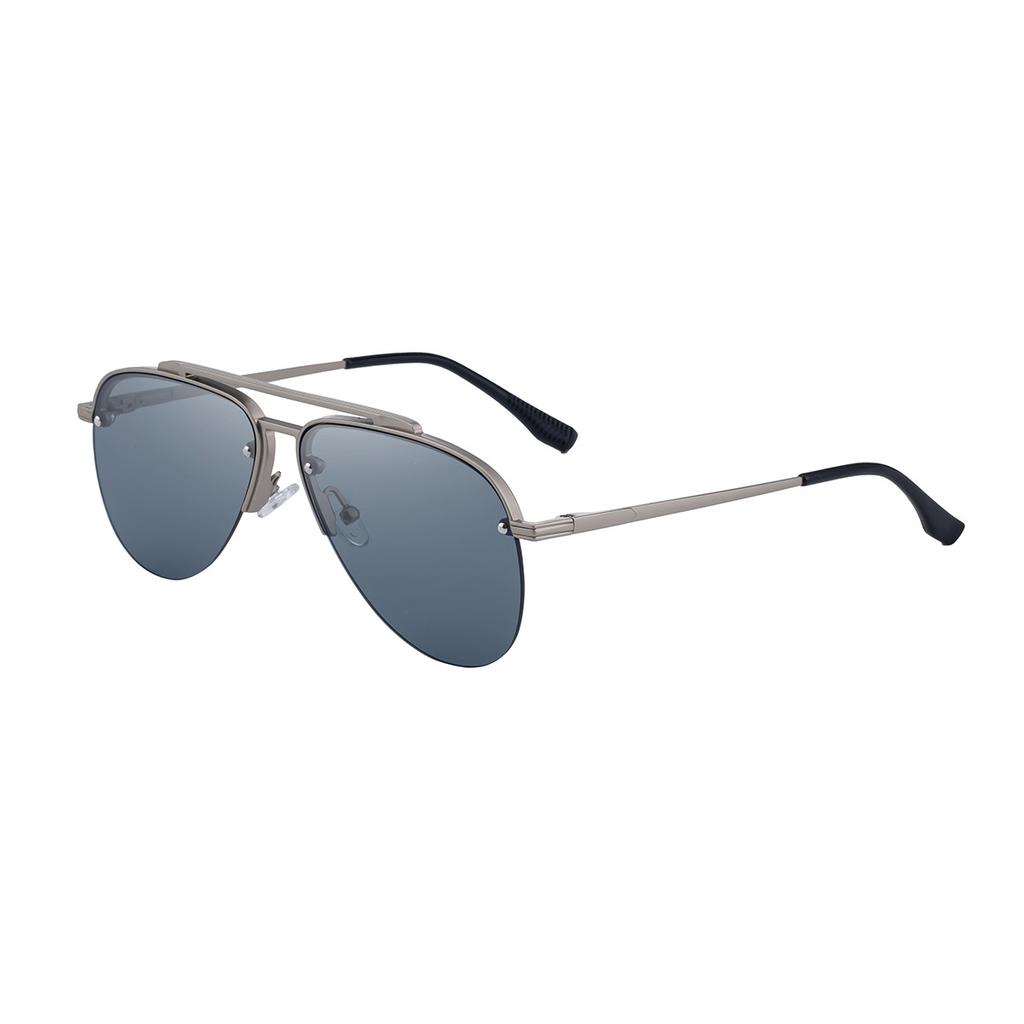 JYL TS Men's Semi-Rimless Double-Bridge - Pilot Sun-Protective KSL-98339