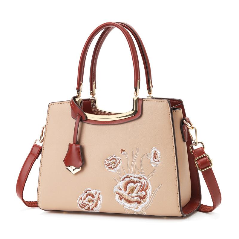 Damentasche mit großem Fassungsvermögen, Kontrasttasche, Freizeittasche, einfache lässige Handtasche