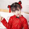 New Year Plush Ball Children Barrettes Duckbill Clips Chinese Hanfu Hair Clips Festival Hairpins