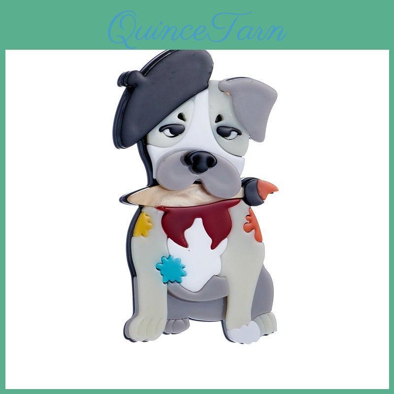 Style Blucome Lovely Women Brooch Acrylic Material Cute Dog Shape Brooch Pin New Arrival Girls Jewelry On Bags Clothes
