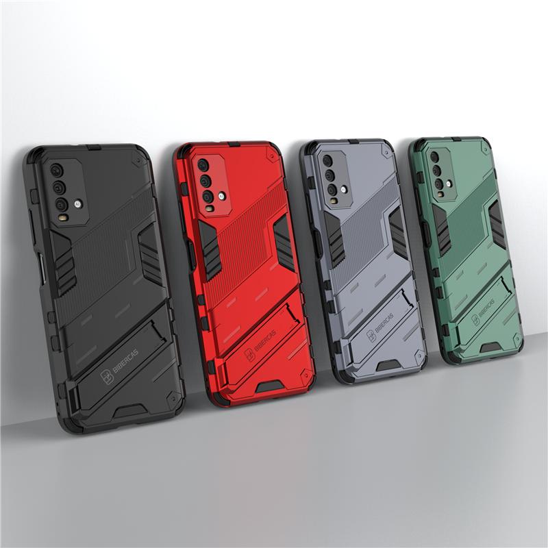 For Peatkop Xiaomi Redmi 9T Case Armor Shockproof Protection Cover For Xiaomi Redmi 9T Stand Holder Rugged Silicone Case