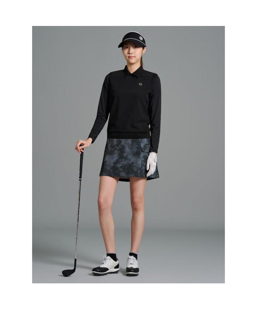 Beanpole Golf [B_Under] Women'S Perforated Mix Aio Collar T-Shirt - Black