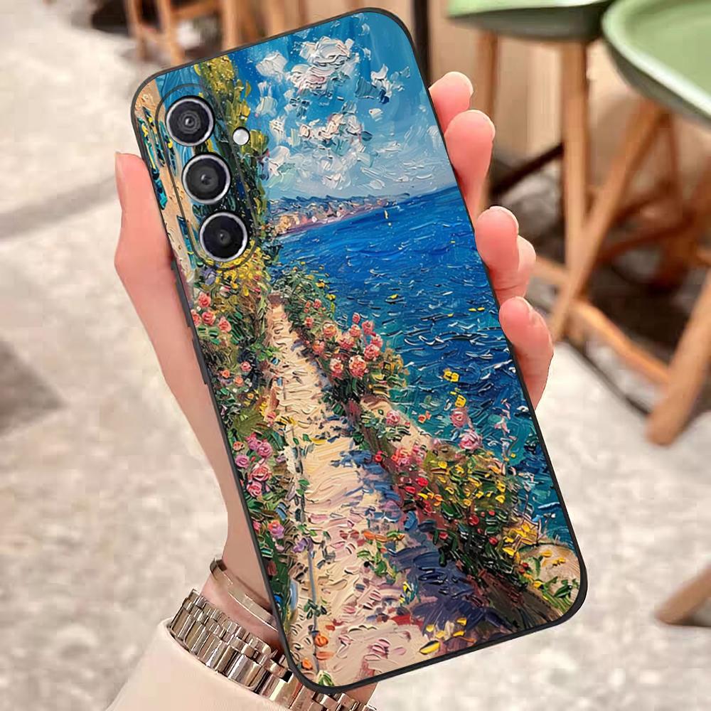 

C-claude M-monet Paintings Phone Case For Samsung S25 Edge S24 S23 S22 S21 S20 Ultra Plus Fe Galaxy A54 A53 A34 A25 A16 Silicon Samsung S25
