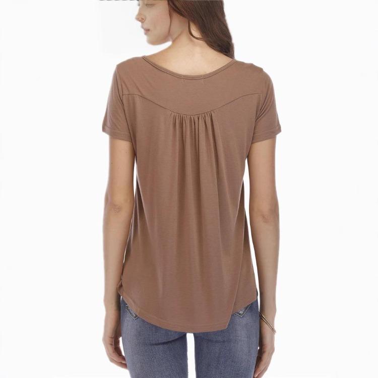 2025 New Summer Women's Oversized Soft T Shirt Casual Short Sleeve Loose Tops Plus Size Solid Button Design