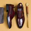 Scarpe Brogue Oxford da Uomo in Vera Pelle Stile Britannico - Spedizione Gratuita