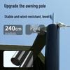 Swallowtail Black Glue Camping Awning with Silver Coating Sunshade Gazebo Tent