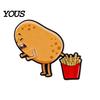Oxidation-resistant Pin Brooch Pin, Potato French Fries Design Brooch, Thickened Zinc Alloy Badge, Enamel Paint Stable Buckle Pins for Backpacks