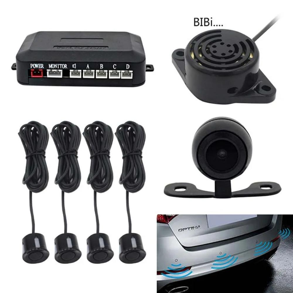 Universelle 4 Stück Einparksensoren mit LCD-Videoanzeige Radar Rückfahrkamera Smart Auto Rückwärts Einparkhilfe System