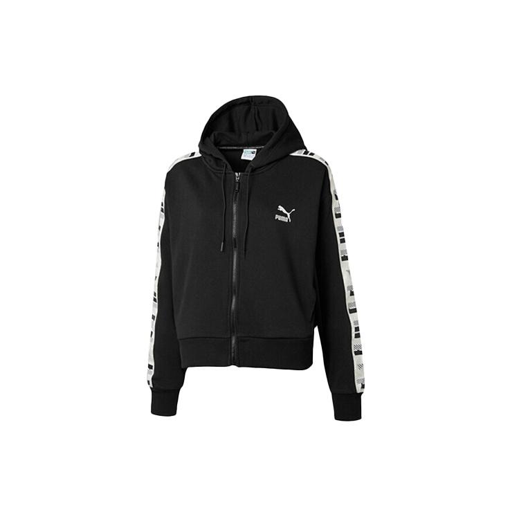 (WMNS) PUMA Knit hooded Zipper Jacket Black Women s 578594-01 S
