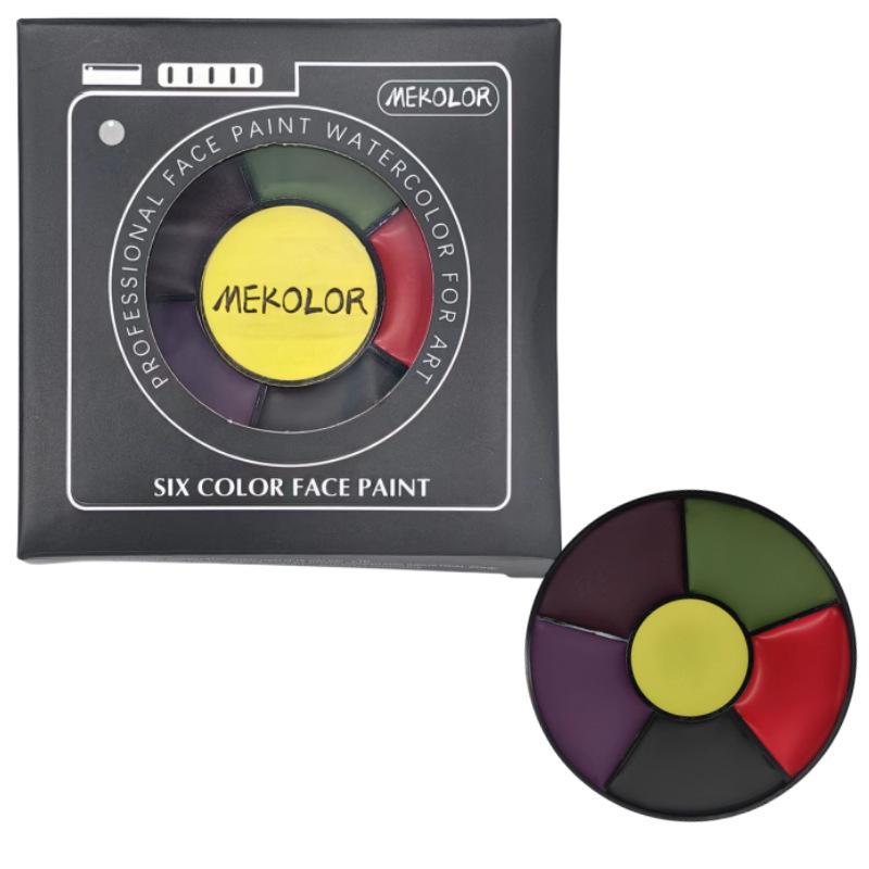 

6-Color Rainbow Face & Body Paint Cream - Clown Stage Makeup