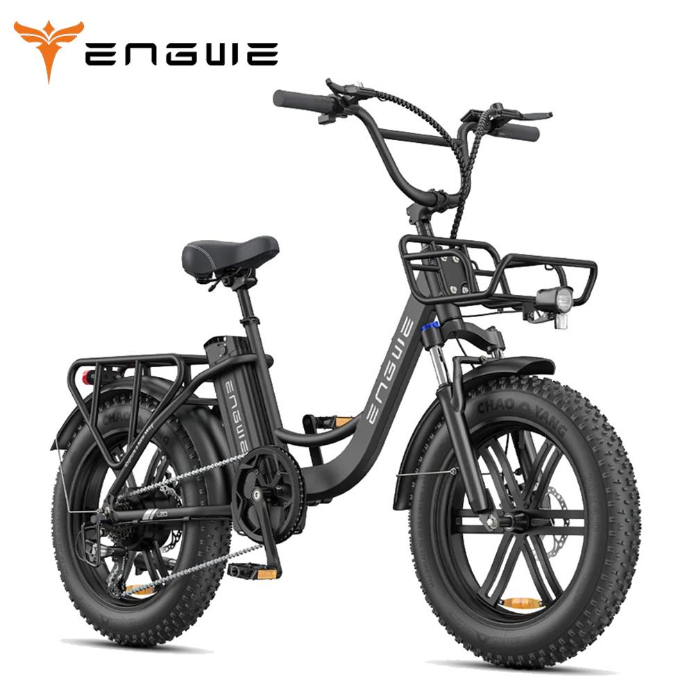 ENGWE L20 BOOST 20" Step-Through E-Bike 250W Urban Commuter Pedelec, Rear Rack & Front Basket Utility E-Bike for City & Outdoor Use