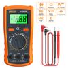 Digital Multimeter Manual Type AC/DC Voltage Current Tester Ohm Ammeter Detector Tool Backlit Screen 1999 Counts with Support