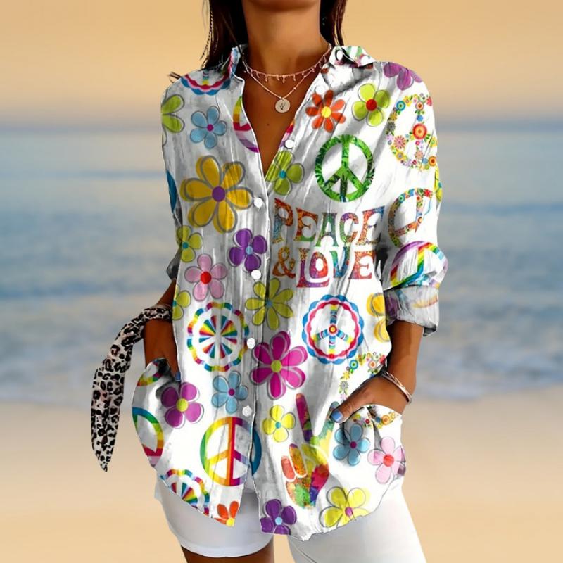 Neues Damen Langarmhemd Damen Sommer Trendiges Langarmhemd Bedrucktes Muster Bedrucktes 3D-Shirt