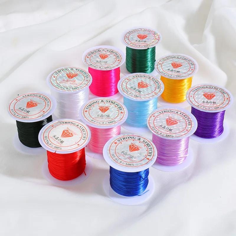 Cordon élastique solide pour perles en cristal de 1 mm pour bracelets, colliers, fabrication de bijoux