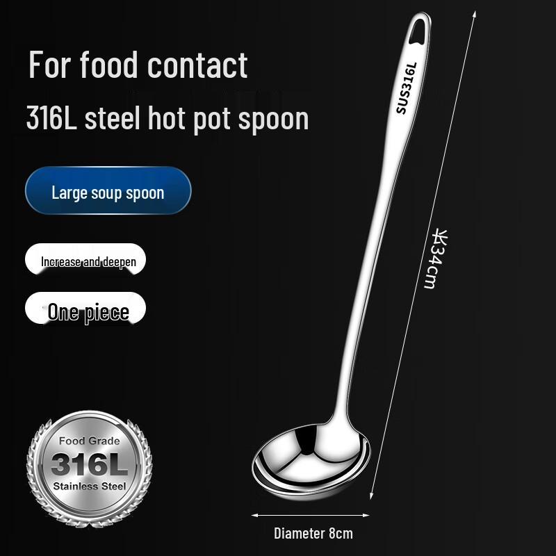 

Zhaoran 304 Stainless Steel Long Handle Soup Ladle
