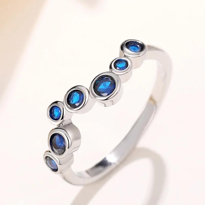 Bright Green Cubic Zirconia Ring Female Engagement Party Jewelry Noble Lady Fashion Wedding Ceremony Accessories Gift