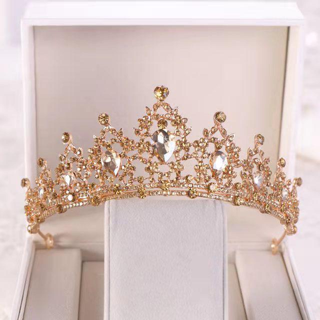 Children's Crystal Tiara Headband: Princess Crown Hair Accessory for Girls' Birthdays and Performances