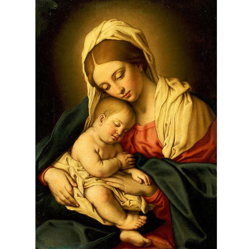 DIY Religious Icon 5D Diamond Painting Full Drill Cartoon Diamond Embroidery Cross Stitch Mosaic Rhinestone Home Decor