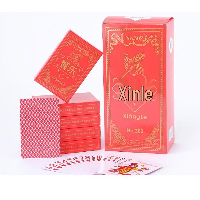 Xiangle 302 Festive Red Playing Cards - New Year Entertainment & Team-Building Poker Game.