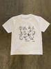 Cute Cartoon Cats Doodle Graphic Tshirt Casual Crew Neck Short Sleeve Top Unisex Summer Daily Fashion Tee Clothing Hot Sale