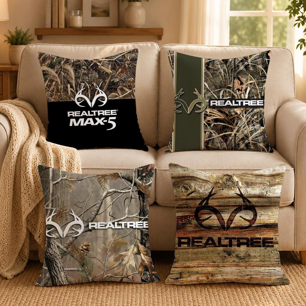 Pattern R-RealtreeS Cushion Cover Double-Sided Printed Pillow Cover Hypoallergenic Dust-Mite Proof