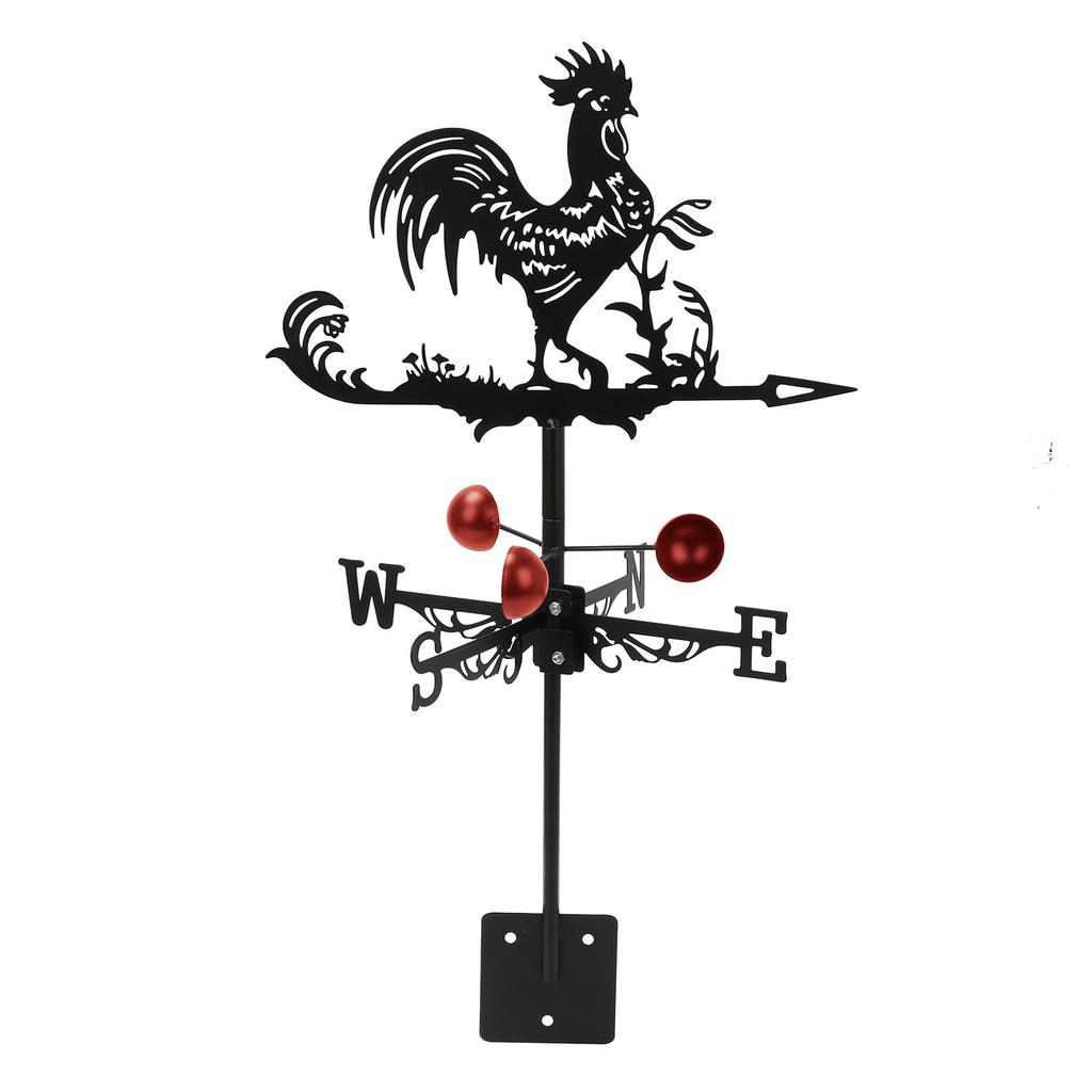 Metal Rooster Weathervane, 22.8 x 13 Inch , Direction Indicator Wind Vane Weathercock for Garden Decorative Farmhouse Yard Chicken Coop