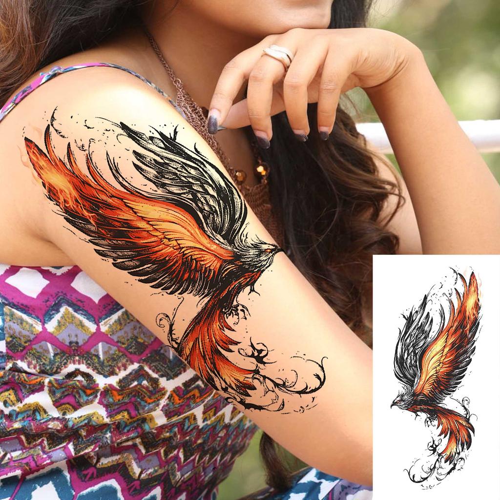 1 Sheet Dragon Temporary Tattoos For Men Women Water Transfer Tattoo Sticker Self Adhesive High Quality Fake Tatoo Arm Forearm