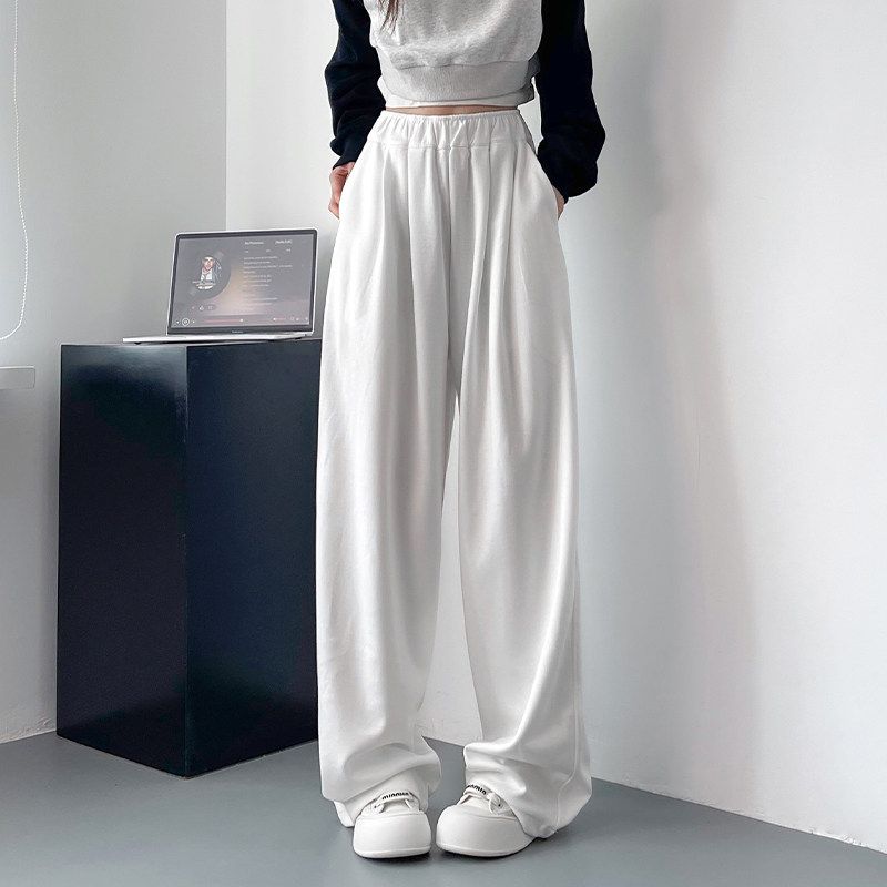 

Spring and Autumn Plus Size Ladies Banana Drape Casual Yamamoto Loose Pants White Little Man Plus size 2XL