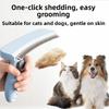 Curved Design Dog Undercoat Remover Ergonomic Handle Pet Grooming Tool  Large Animal Grooming