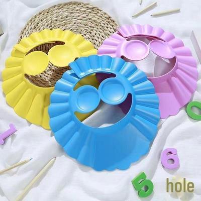 Adjustable Waterproof Silicone Baby Bath Shampoo Cap with Ear Protection