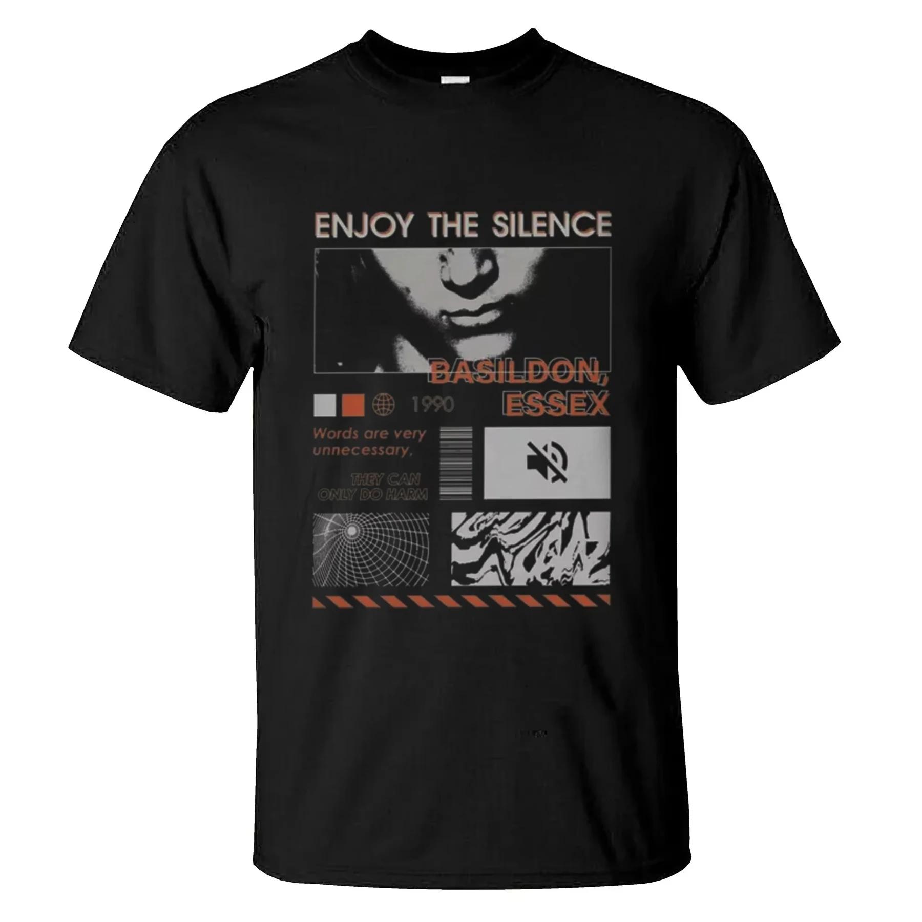 

2025 Удивительные футболки Мужские Женские Розовые Топы Черные От Depeche Cool Mode Футболка Повседневная Оверсайз Рок-Музыка Летняя Хлопковая С Коротким Рукавом 4XL