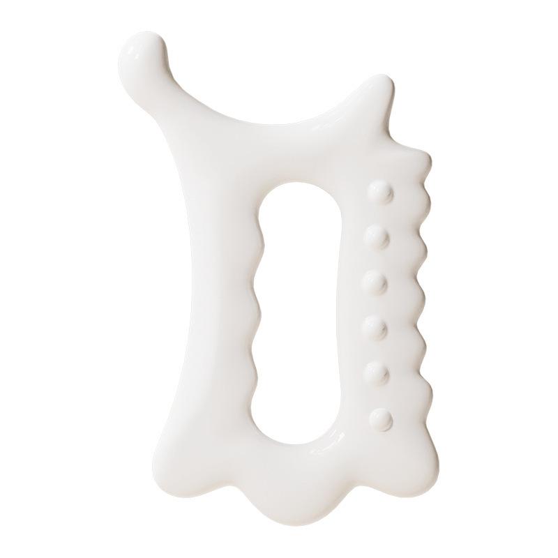 Placa Gua Sha Manual Ergonômica Versátil Para Rosto e Corpo - Não Cerâmica, Ferramenta de Massagem Gua Sha, Massageador de Relaxamento e Beleza