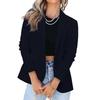 Fashion Women Solid Color Casual Suit Temperament Button Long-sleeved Jacket