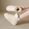 Kadın Kar Botları Sıcak Peluş Slip-on Katı Moda Kadın bileğe kadar bot Bayanlar Kış rahat ayakkabılar