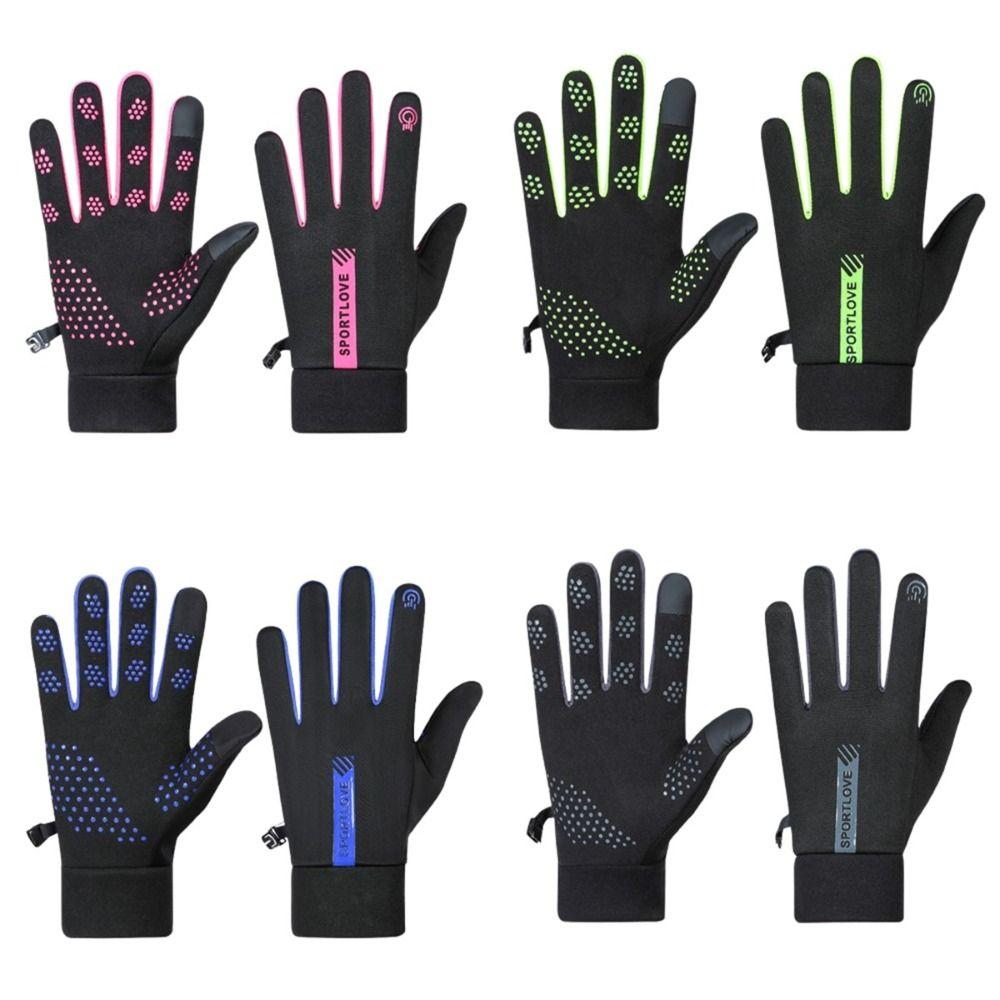 

Thermal Fleece Winter Gloves Windproof Outdoor Riding Mittens Durable Sports Mittens For Women/Men Men-Blue