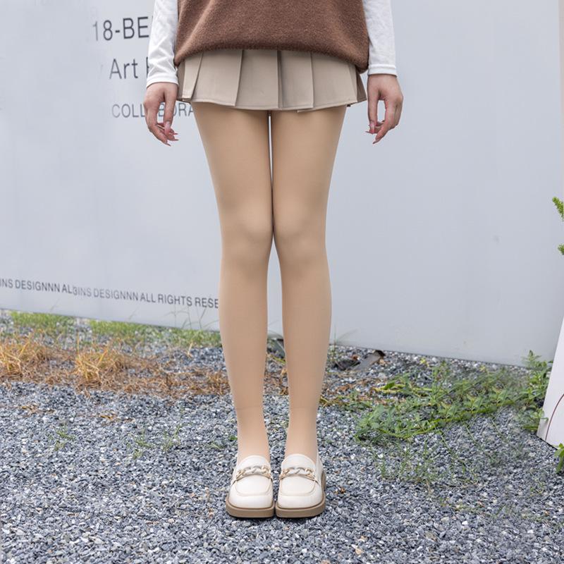 

«Двухслойные женские чулки телесного цвета Youkeshu с бархатом»: Леггинсы телесного цвета на осень/зиму 140g Thin Velvet