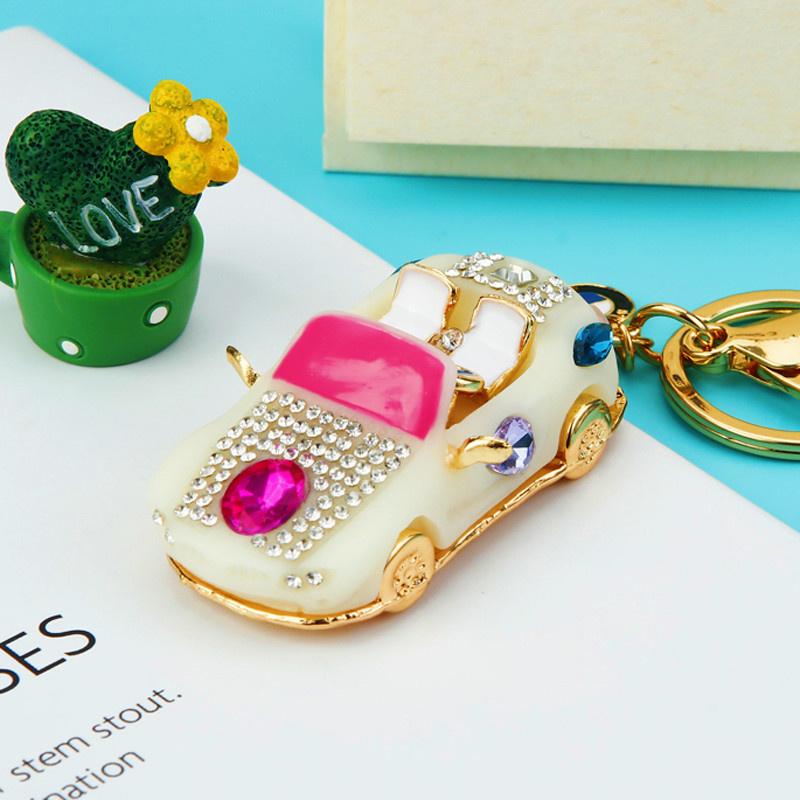 Schattige Auto Legering Hanger Open Auto Model Ringhouder Voor Tas Accessoires Tas Hanger wit