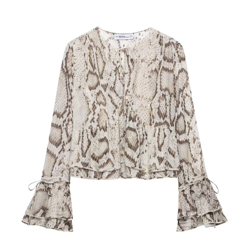 Kaslead New Arrival Women's Clothing Fashion Style Fashion Animal Pattern Shirt Casual Pants 3716826 3660828