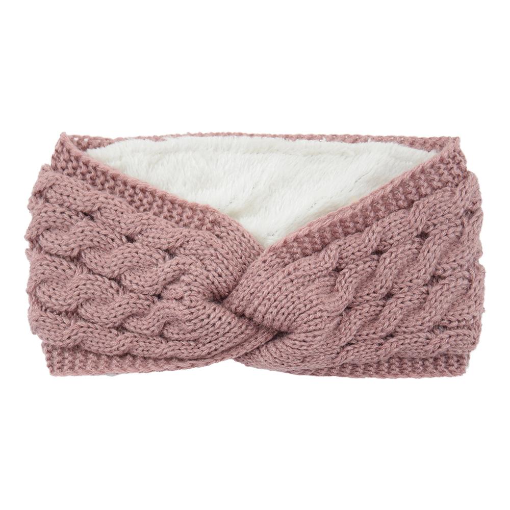 New in Plush Thick Wool Knitting Sports Headband Autumn Ear Protection Ear Warmer Women Thermal Insulation Cold proof Head Cover