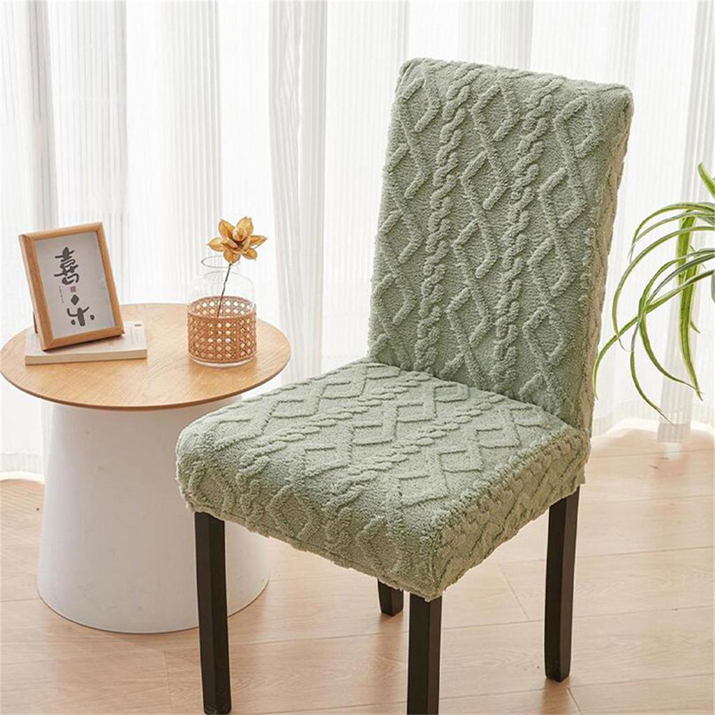 Chair Covers for Dining Room Soft Jacquard Stretch Chair Slipcover for Large Size Dining Chair Washable Removable Chair Protect