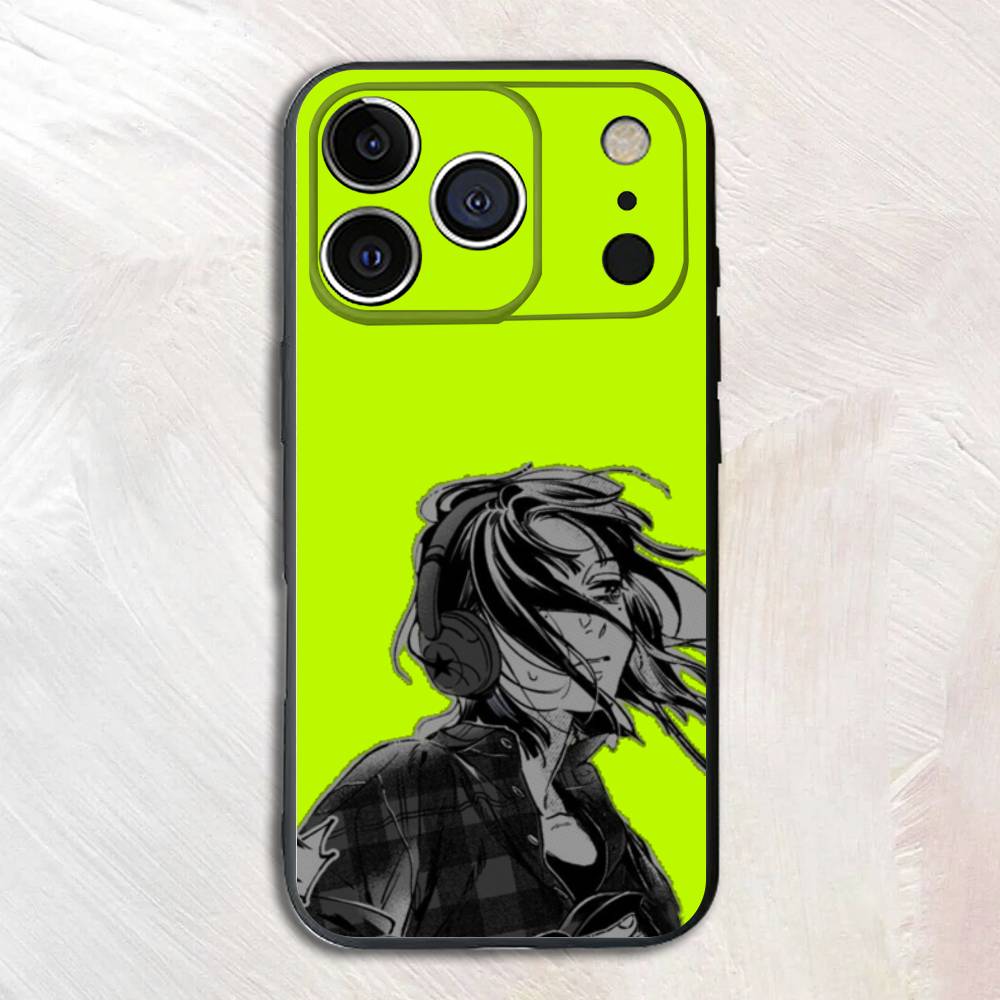 Cartoon Aya Osawa Mitsuki Koga Schwarz Matt Handyhülle Für iPhone 17,16,15,14,13,12,13,12,11 Pro Max Plus mini XS Weiche Rückseite