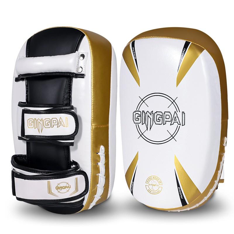 Professional Curved Kick Shield Muay Thai Boxing Training PU Leather Heavy Duty Leg Target Adults