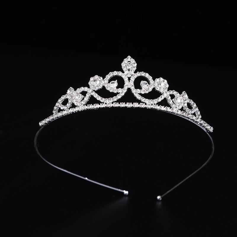 Alloy Children's Crown Hairband Hairband Headdress Simple and Elegant Temperament Princess Girl's Hairband Crown