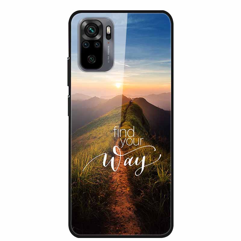 Edzett Üveg tok Redmi Note 10 Pro-hoz Fedél Kemény tok Xiaomi Redmi Note10 5G Telefon Tokhoz Note10 Pro Fundas TPU Lökhárító